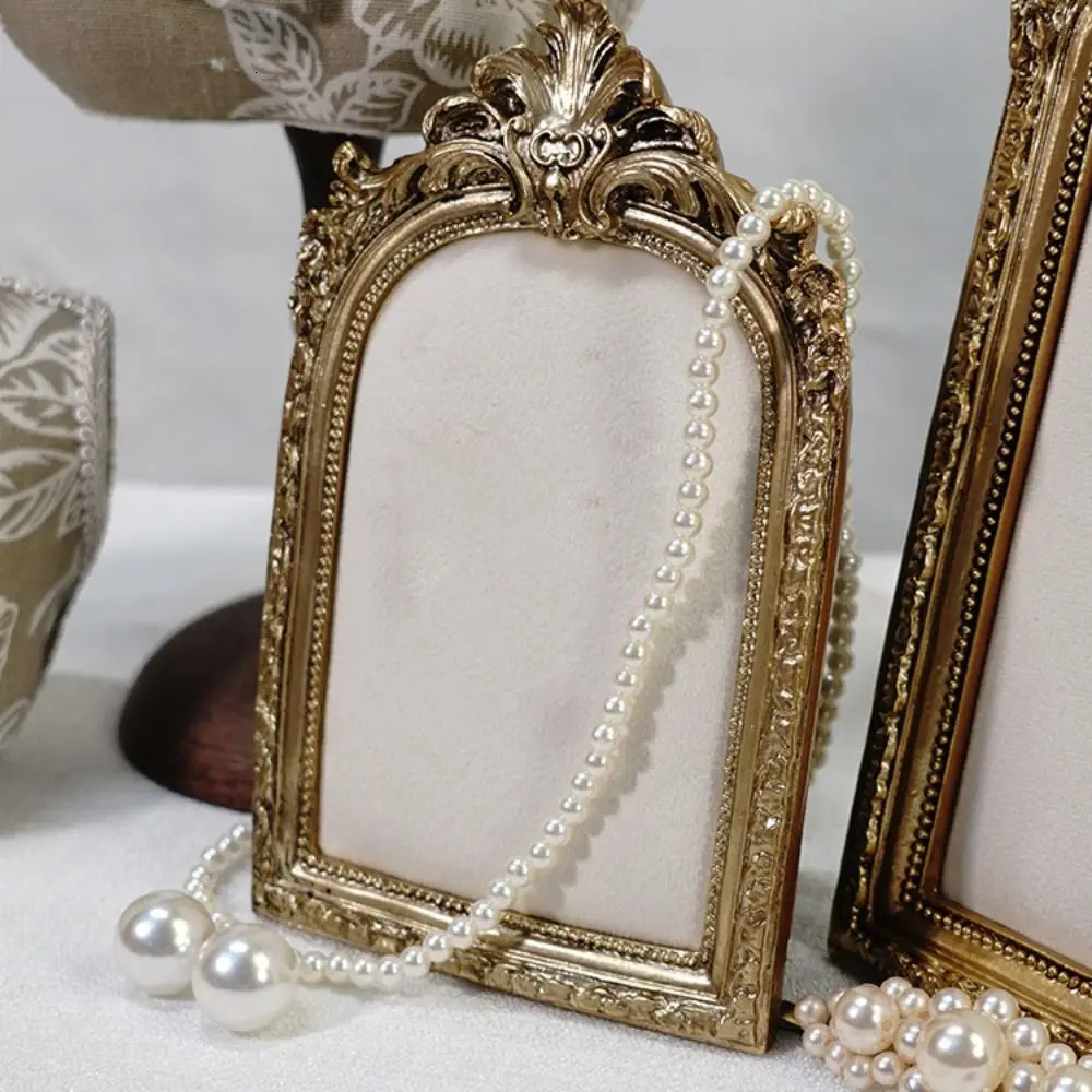 Flower pattern Po Frame Necklace Stand Vertical Handmade Jewelry Display Bust Model Space Saving Antislip 251016