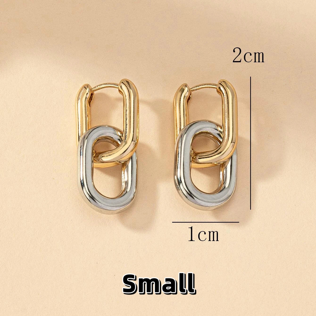 Stainless Steel Fashion Gold Color Geometric Square Hoop Earrings for Women Huggie Punk HipHop Metal Round Circle Party Jewelry 251013