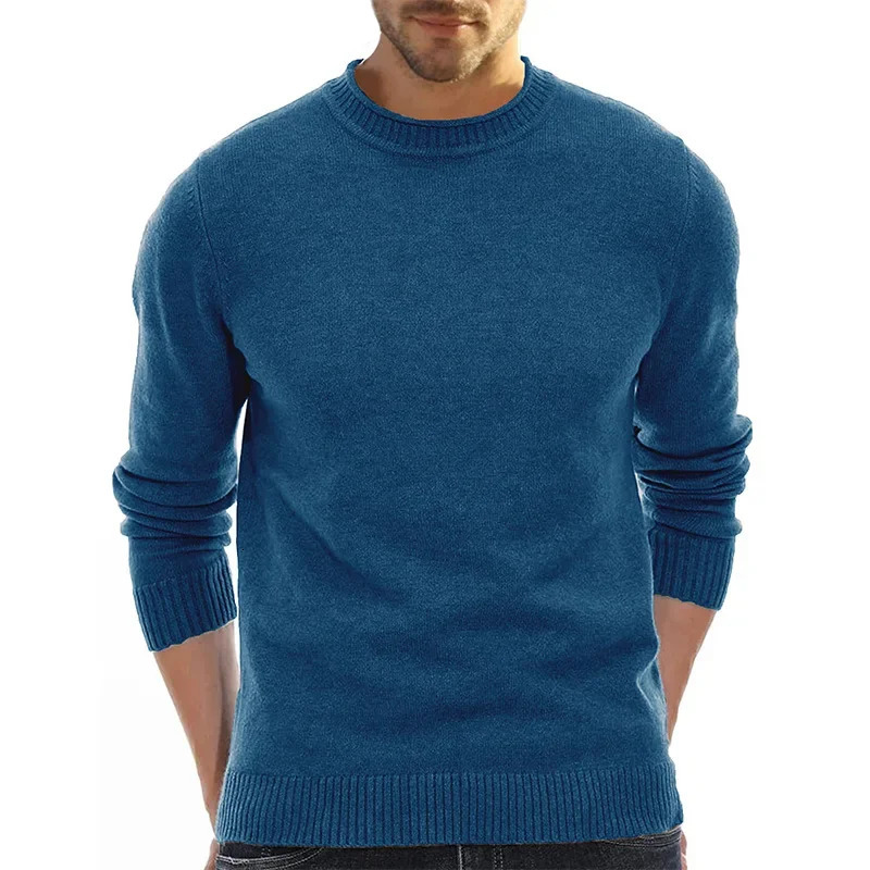 Mens Clothing Spring And Autumn Pullovers Solid Color Thin Sweater Men Simple Style Oneck Male Clothes Underwear 251015