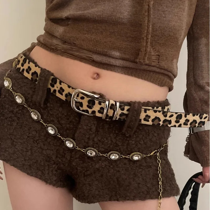 Fashion Leopard Print Snake Skin Versatile Belts for Women Adjustable Buckle Belt Soft PU Leather Belts Casual Jeans Decoration 251016