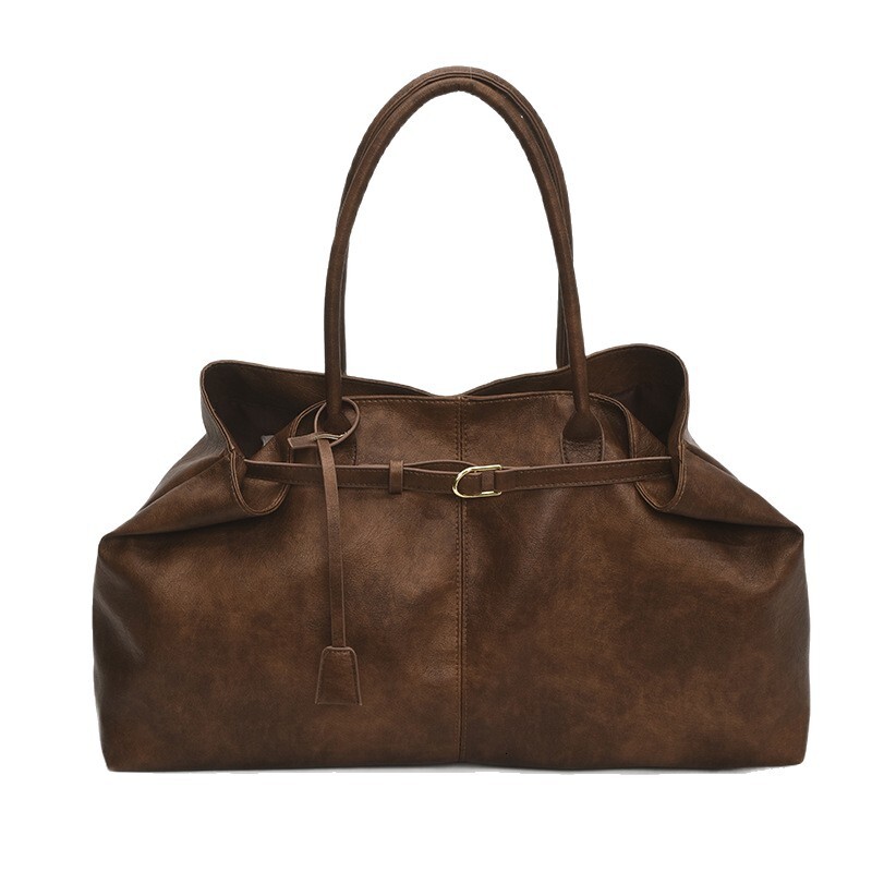 Luxury Brand Designer Bag Oil Wax Leather Large Capacity Bag For Women 2025 Spring New Versatile Shoulder Underarm Bag Handheld Tote Bag