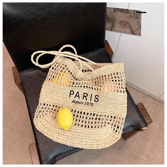 Luxury Brand Designer Bag New INS Style Hollow Out Bag Women's Shoulder Bag Handbag Large Capacity Underarm Bag Vacation Travel Beach Bag