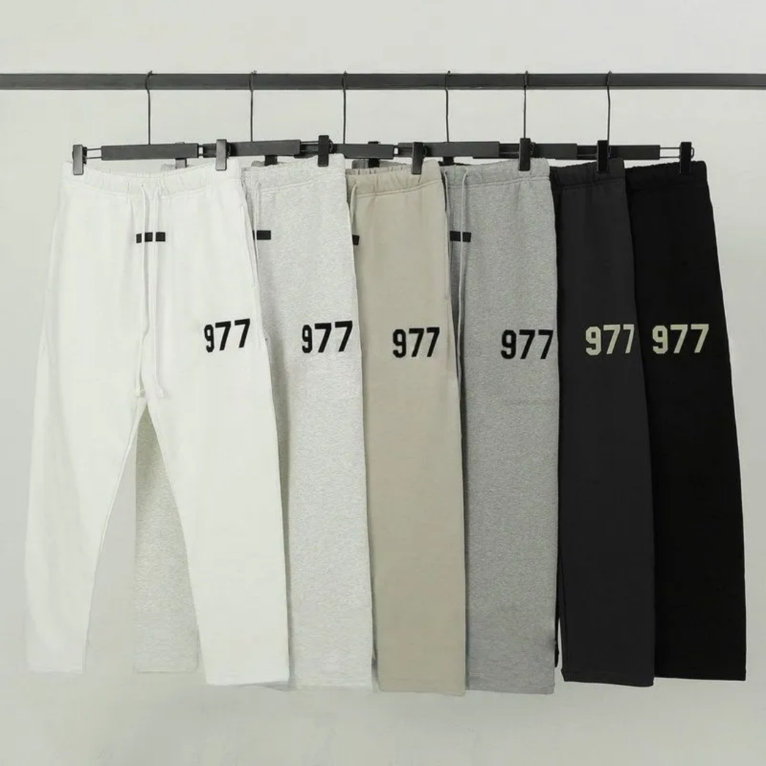 designer sweatpants mens women pants Pant trousers loose fitting jet black breathable elongated drawstrings elastic ankle hem side seam pockets sport sweatpant XL