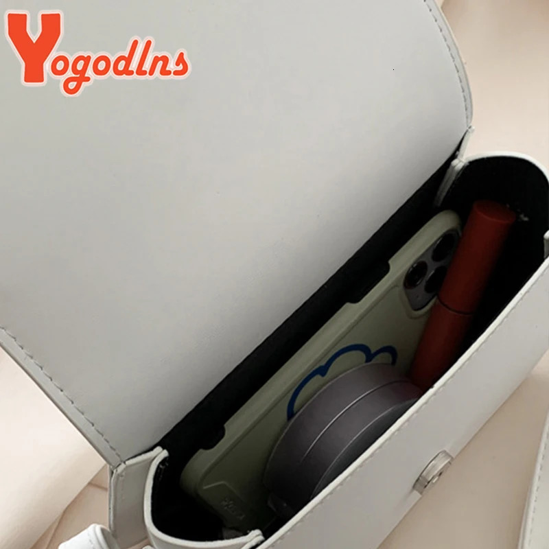Yogodlns Trendy Saddle Shoulder Bag Women PU Leather Crossbody Bag Simple Solid Color Flap Messenger Bag er Handbags Pouch 251014