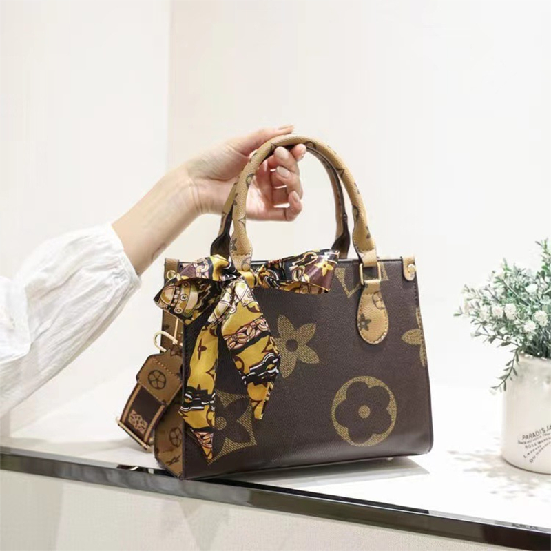 Free shipping New Fashion Bow Handbag for Women Trendy Versatile Old Flower Single Shoulder Cross Shoulder