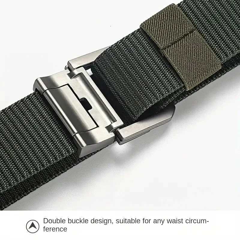 Men Belts Automatic Buckle Metal Webbing Belts for Men Women Canvas Nylon High Quality Strap Casual Outdoor Sports Students W251018