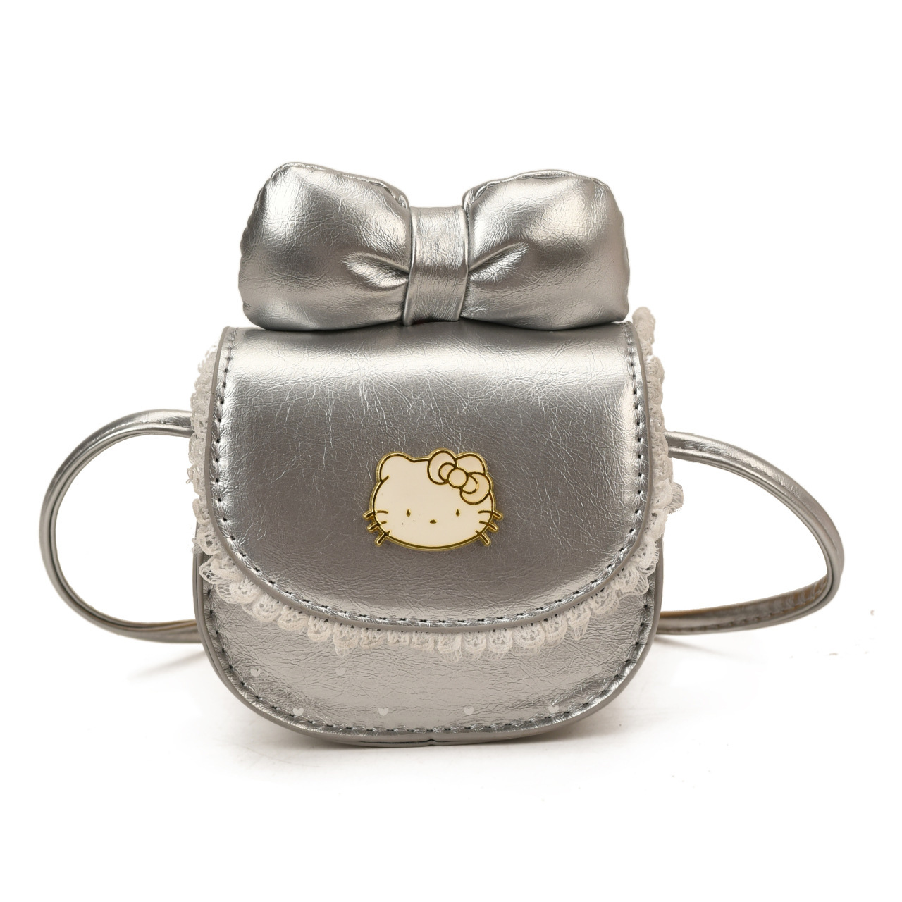 Fashion leather designer sweet little crossbody bag cute children's bag bow children's shoulder bag women's bag