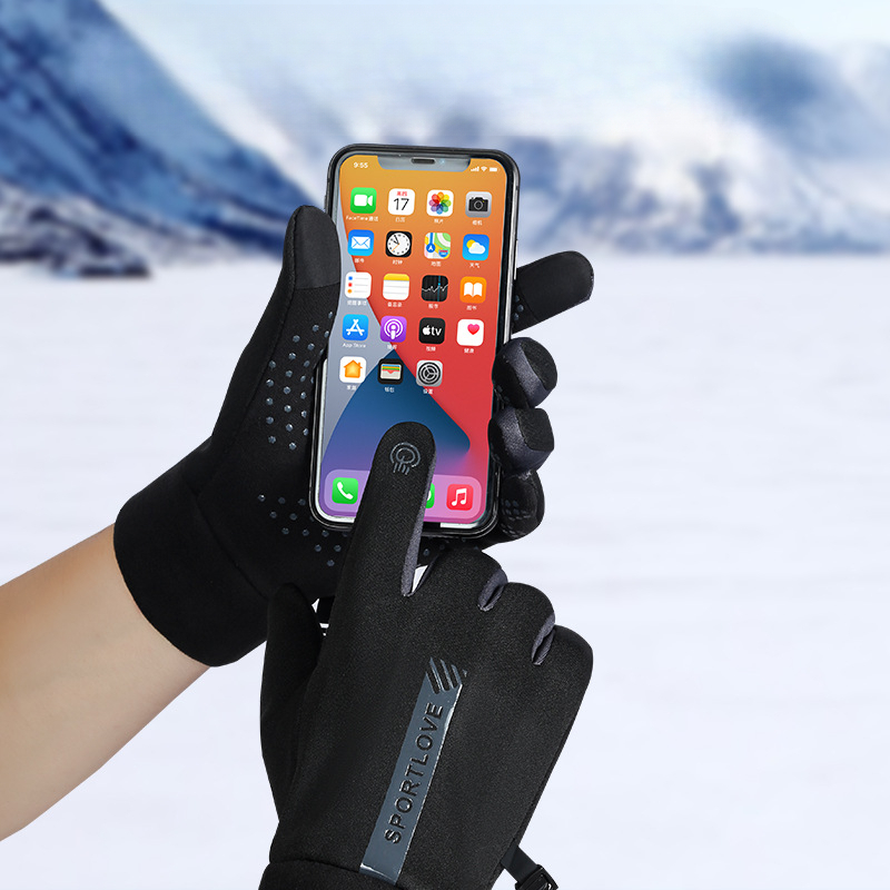 Winter Sports Warm Gloves Men Women, Waterproof Cycling for Couples, Windproof and Cold-Proof Driving Gloves, Non-Slip Touchscreen