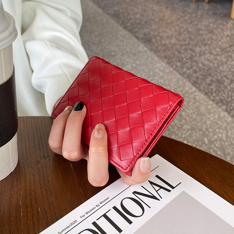 Luxury Brand Designer Bag Genuine Leather Card Holder For Women, New Card Holder, Sheepskin Handmade Woven Card Clip, ID Holder, Business Card Holder