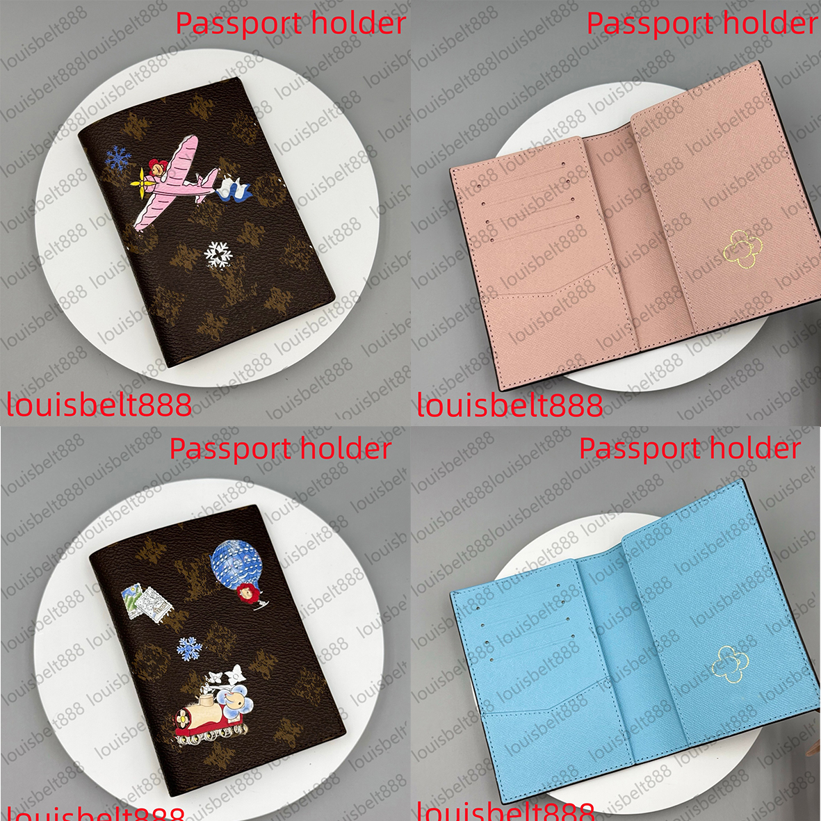 Passport holder designer for men women high quality fashion luxury Classic Brown passport card package Business checkbook ID leather passport cover with box 888