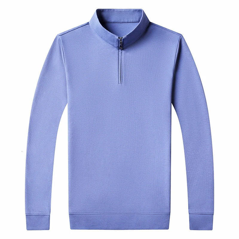 Top Grade Fashion Zipper Polo Shirt Men Casual Plain Korean Solid Color Long Sleeve Tops Mens Clothing 251016
