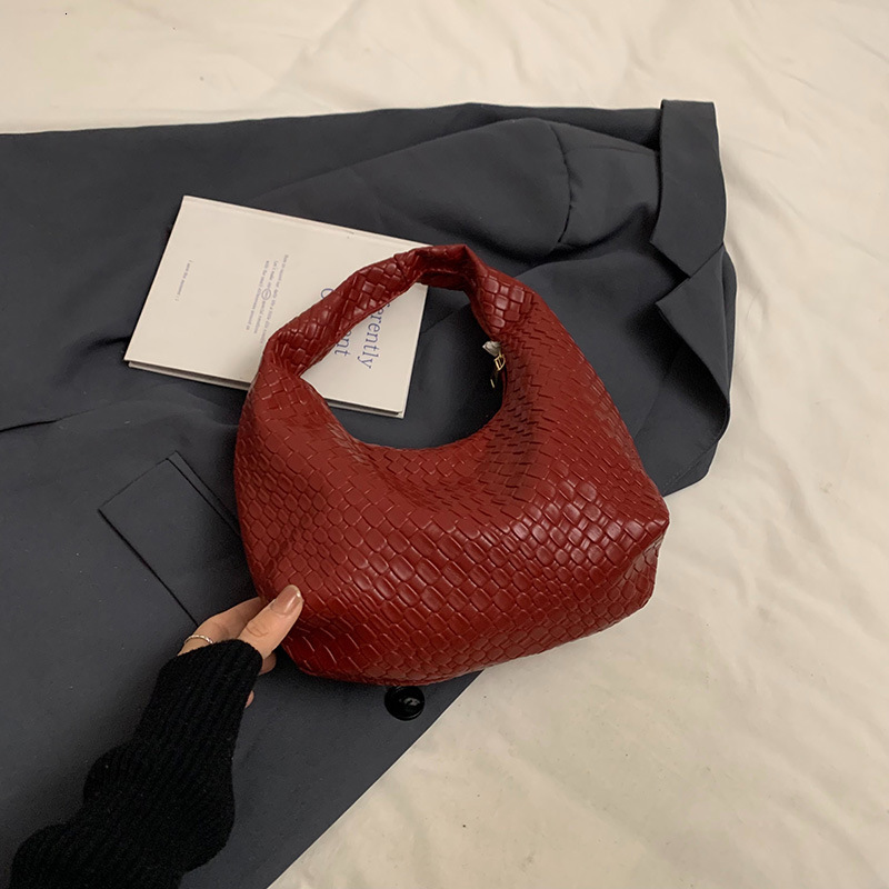 Luxury Brand Designer Bag High-End Stylish Underarm Small Bag For Women 2024 New Niche Casual Woven Dumpling Bag Versatile Small Handbag