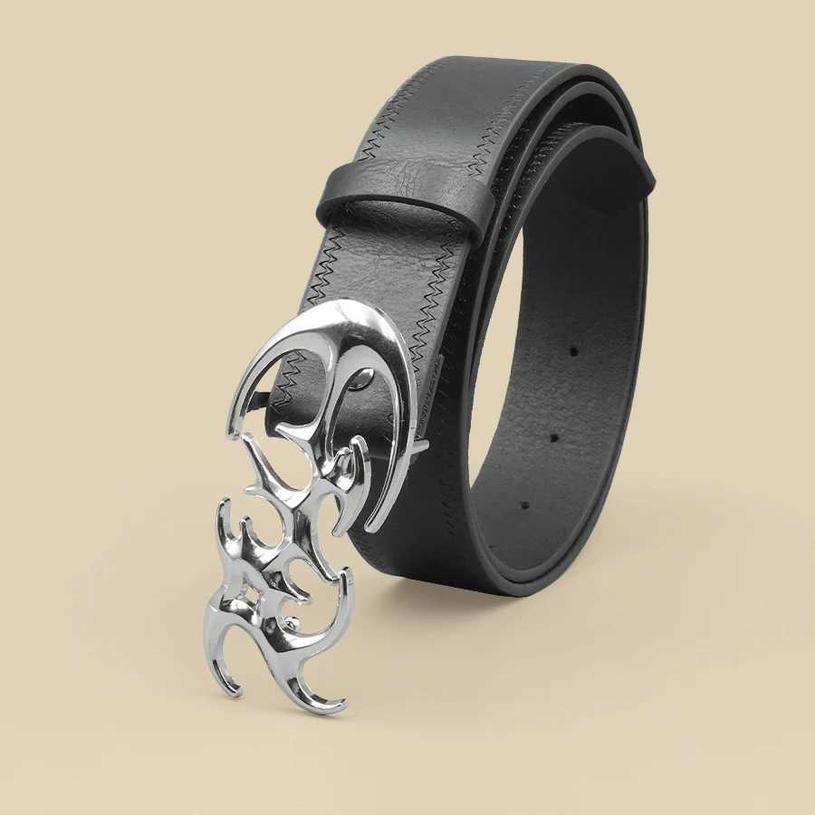 Classic Black Pu Leather Belt with Silver Buckle Thin Pu Leather Casual Pin Buckle Belt for Pants Jeans and Dresses W251018