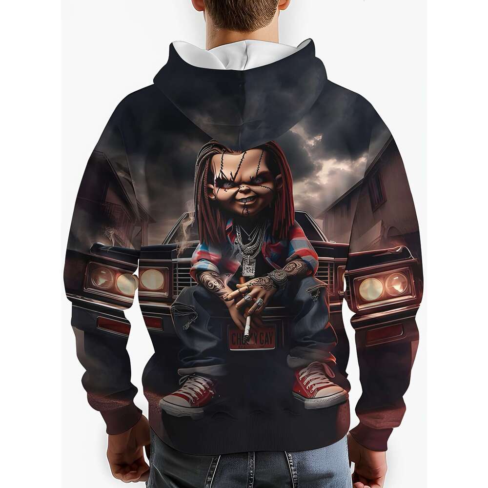 Halloween Men's 3D Digital Print Fashion Personality Sweatshirt