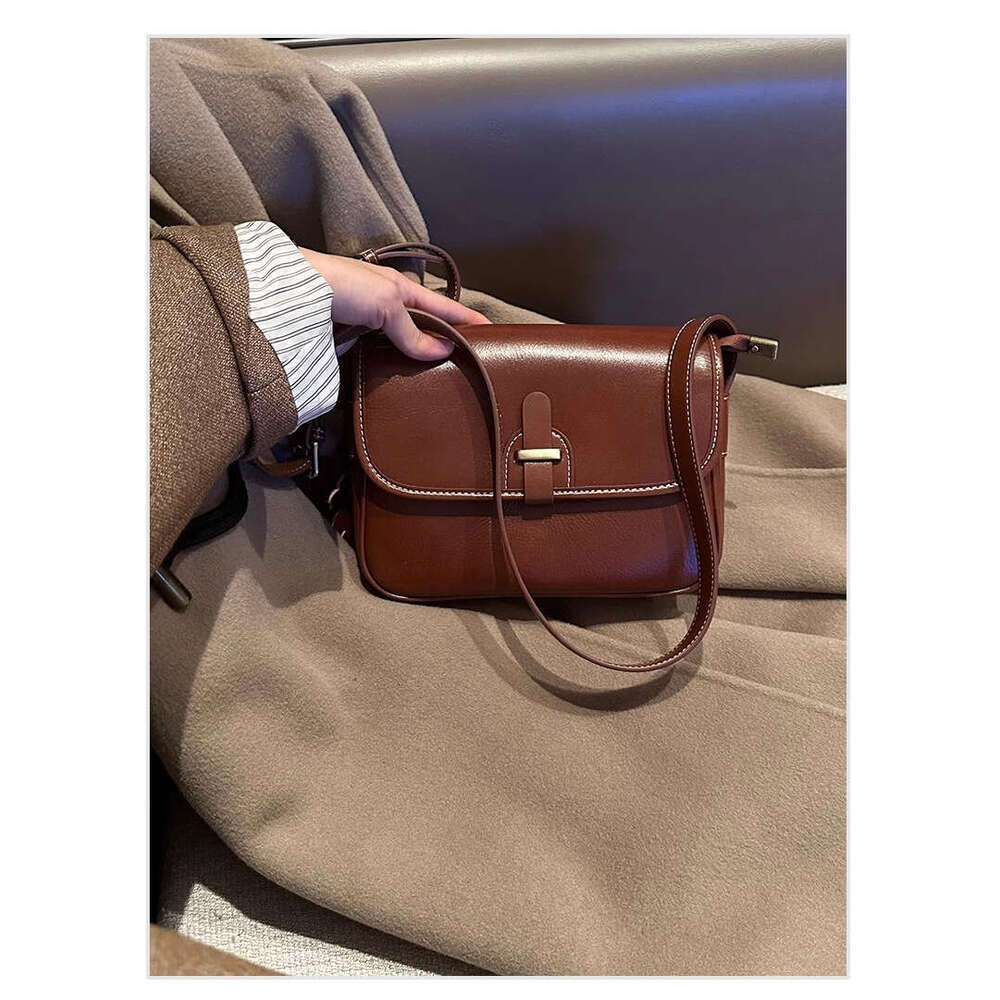 Genuine Leather for Women 2025 New Fashion Designer Bags High-end Small Square Commuter Shoulder Casual Women's Crossbody Bag
