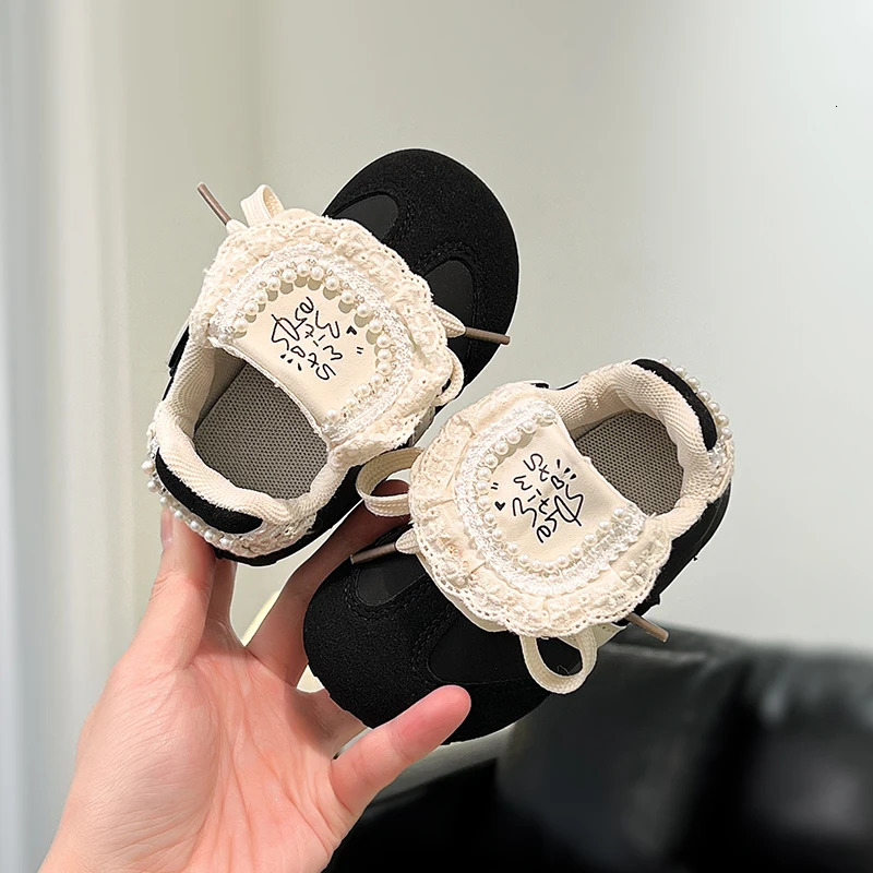 Children Casual Shoes for Girls Autumn Fashion Korean Style Soft Bottom Antislippery Versatile Baby Walk Lace Sneakers 251014