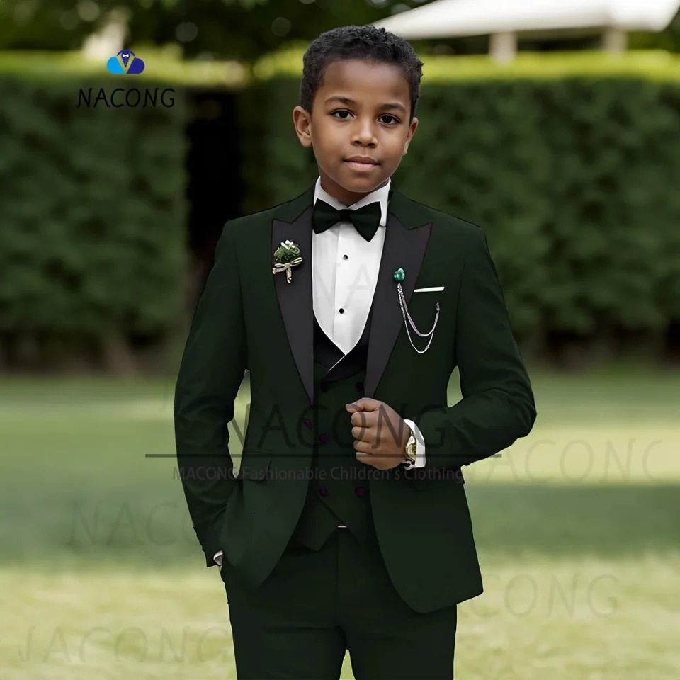 Boys Suit Slim Fit Custom Tuxedo Lawn Wedding 3 Piece 251017
