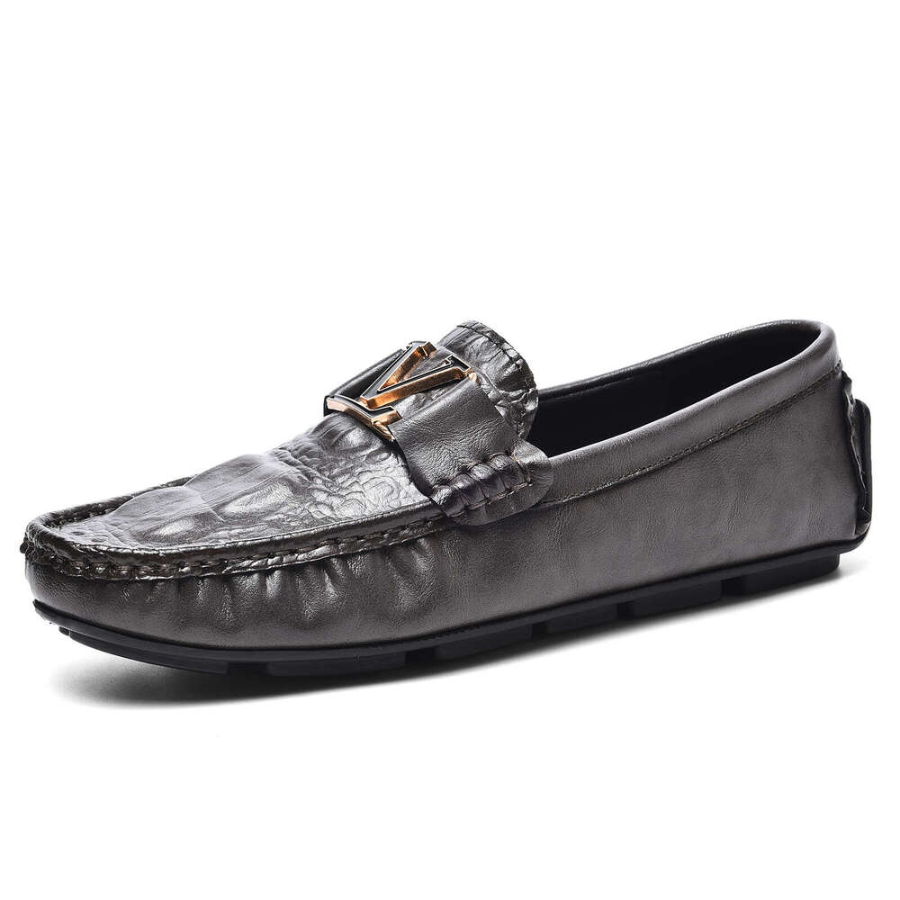 Live Crocodile Pattern schuhe Loafers Lazy luxury Driving British Casual Genuine Leather Cowhide Men's Shoes mens dress shoes