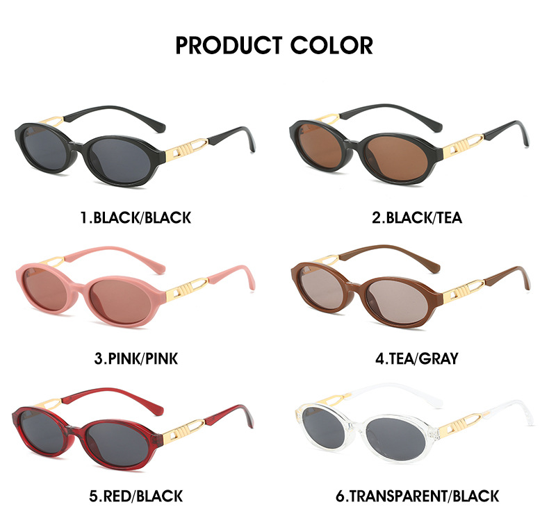 2025 Classic Oval Sunglasses UV 400 Compact Frame Retro Inspired Shades
