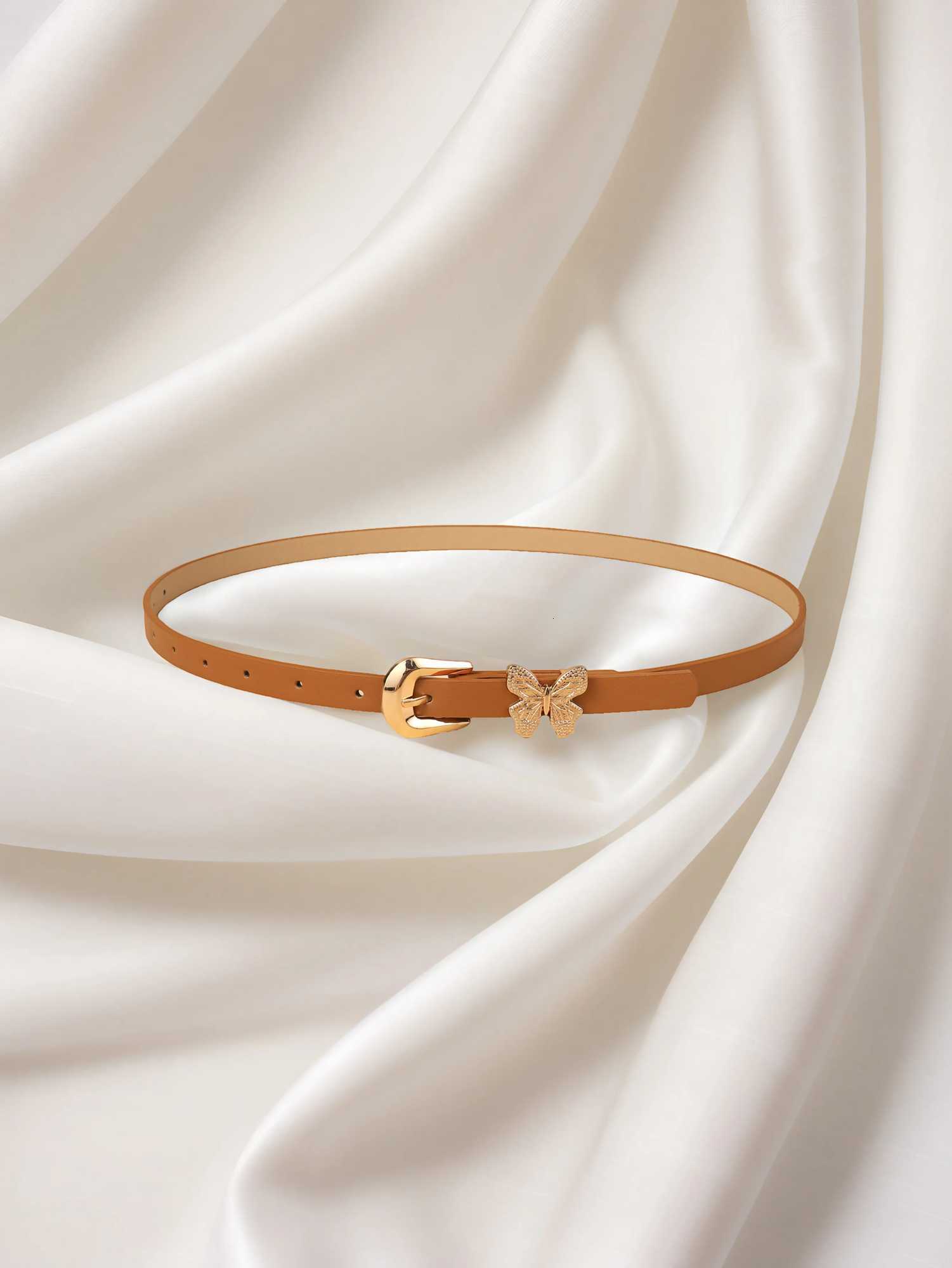 Childrens new butterfly belt jeans dress decorative PU belt factory direct sales W251018