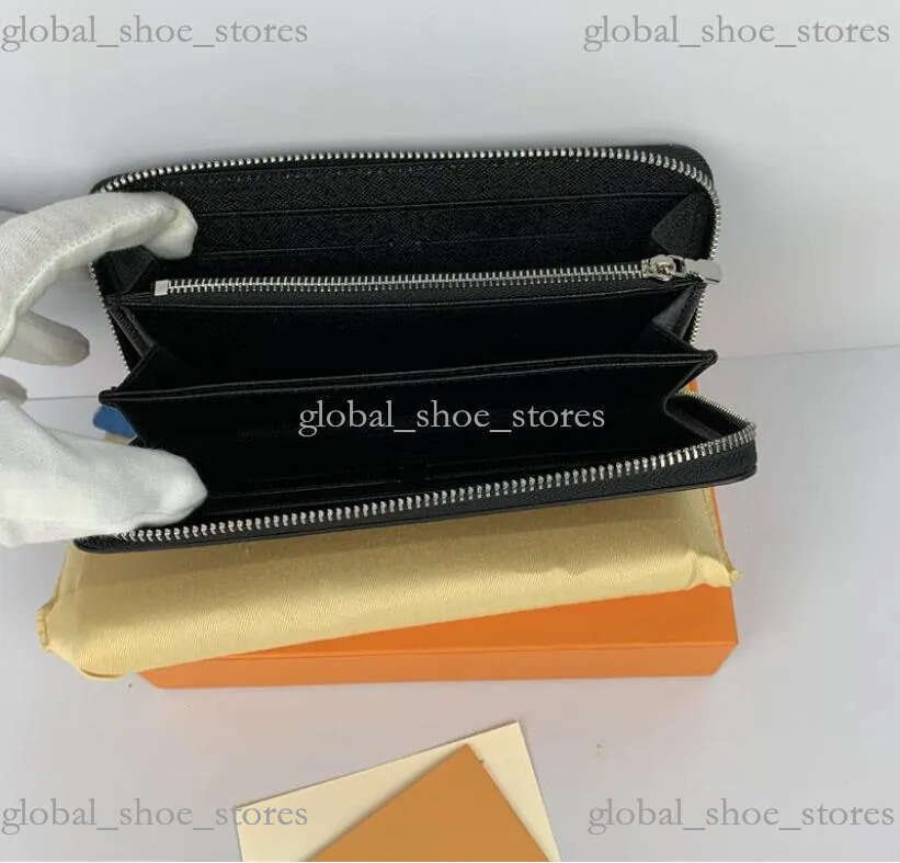 Fashion Women Clutch Genuine Leather Wallet Single Zipper Wallets Lady Ladies Long Classical Purse With Orange Box Card