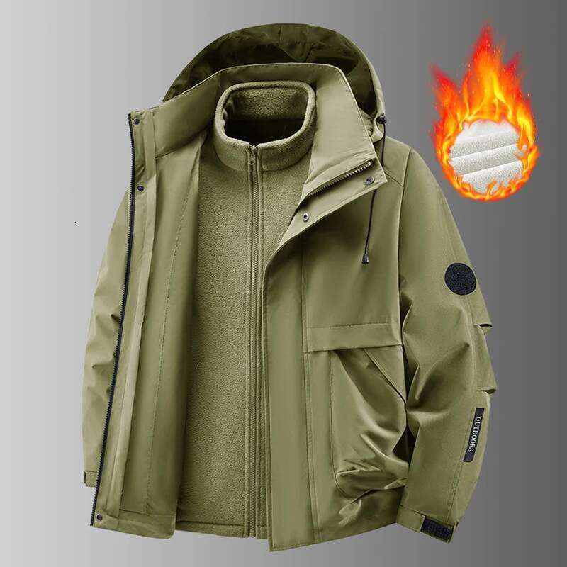 Jacket Men's Autumn And Winter Three-In-One Outdoor Sports Fleece Inner Jacket