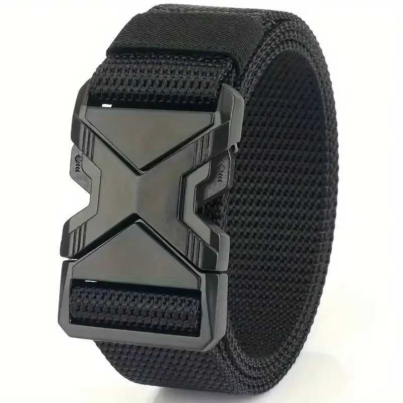 The New Mens 120cm Buckle Belt Nylon Braided Lightweight Breathable Daily Commuter Mens Belt W251018