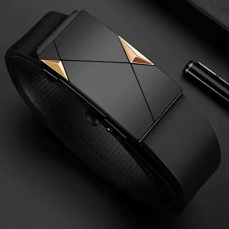 New Fashion Business Leisure Mens Belt Genuine Luxury Brand Automatic Buckle Ratchet Belt Pair With Pants JeansFor Ideal Gifts W251018