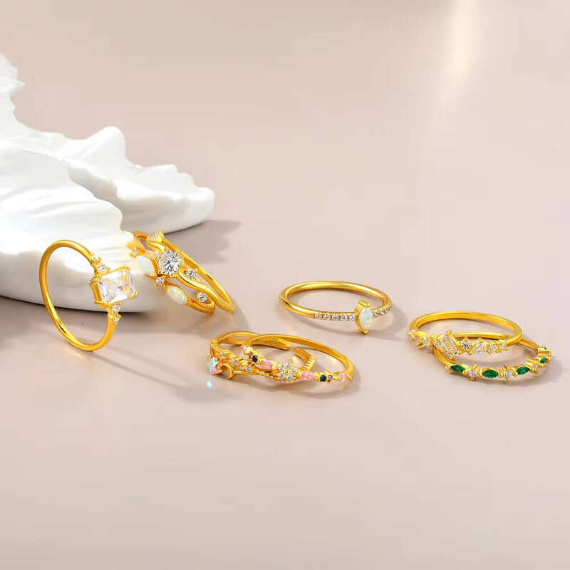 Toposh Transparent moissanite Wedding Engagement gold Quality Women's Fashion Jewelry Pure Silver Ring