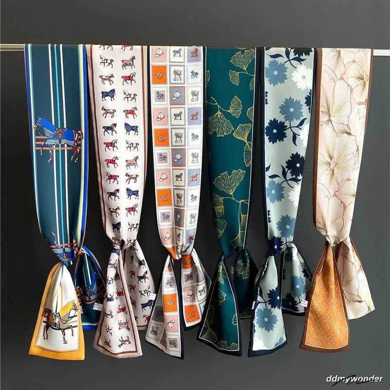 Elegant Oblong Silk Feel - Versatile Hair Accessory, Lightweight Neck Scarf For Women, Fashionable Bag Ribbon Ddmywonder