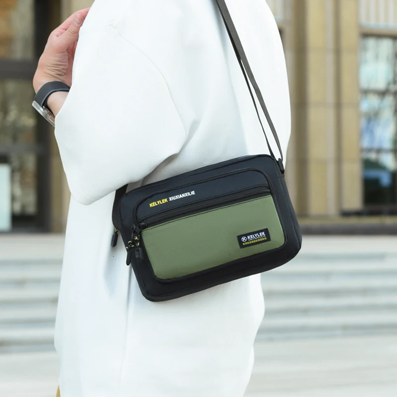 Ox Cloth Mens Crossbody Bag MultiLayer Busin Money Bag Mobile Phone Bag Soft Handle Casual Leisure oulder Bag 251014