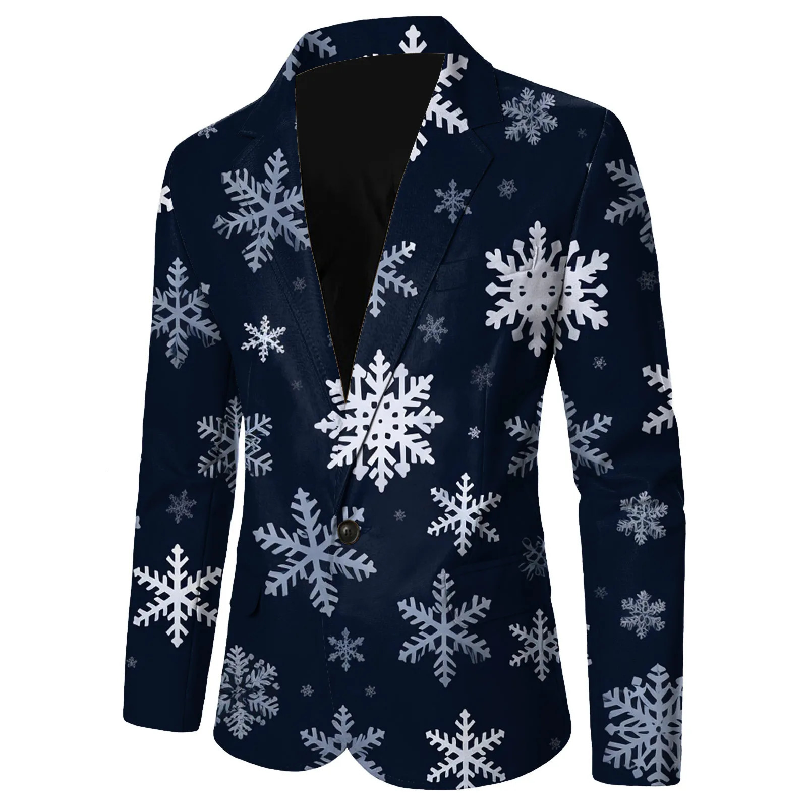 Gentleman Blazers 2026 Year Christmas Mens Suit Jacket Slim Fit Long Sleeve Lapel Button Jacket With Pocket Dress Coat 251016