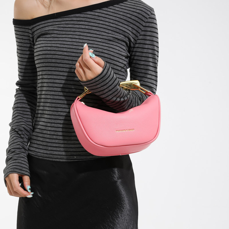 Luxury Brand Designer Bag 2025 New Fashion Women's Crossbody Bag Simple Casual Solid Color Shoulder Bag Niche Design Saddle Bag