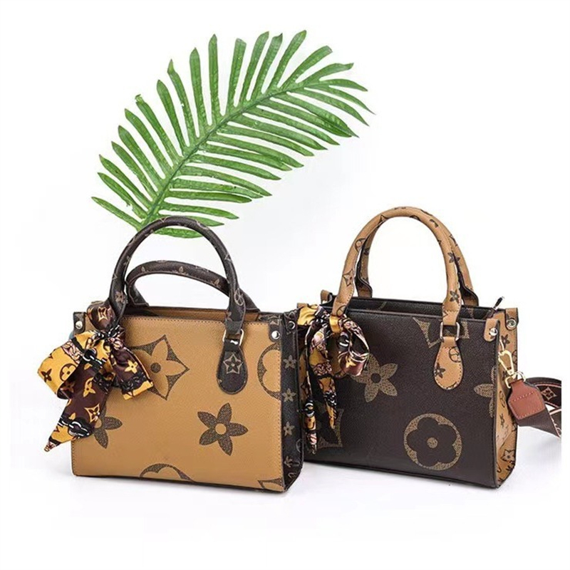 Free shipping New Fashion Bow Handbag for Women Trendy Versatile Old Flower Single Shoulder Cross Shoulder