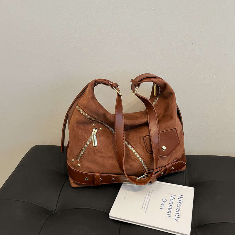 Casual Designer Bags Commuting Large Capacity Suede for Women 2025 New Autumn Winter Versatile Crossbody Single Shoulder Tote Bag