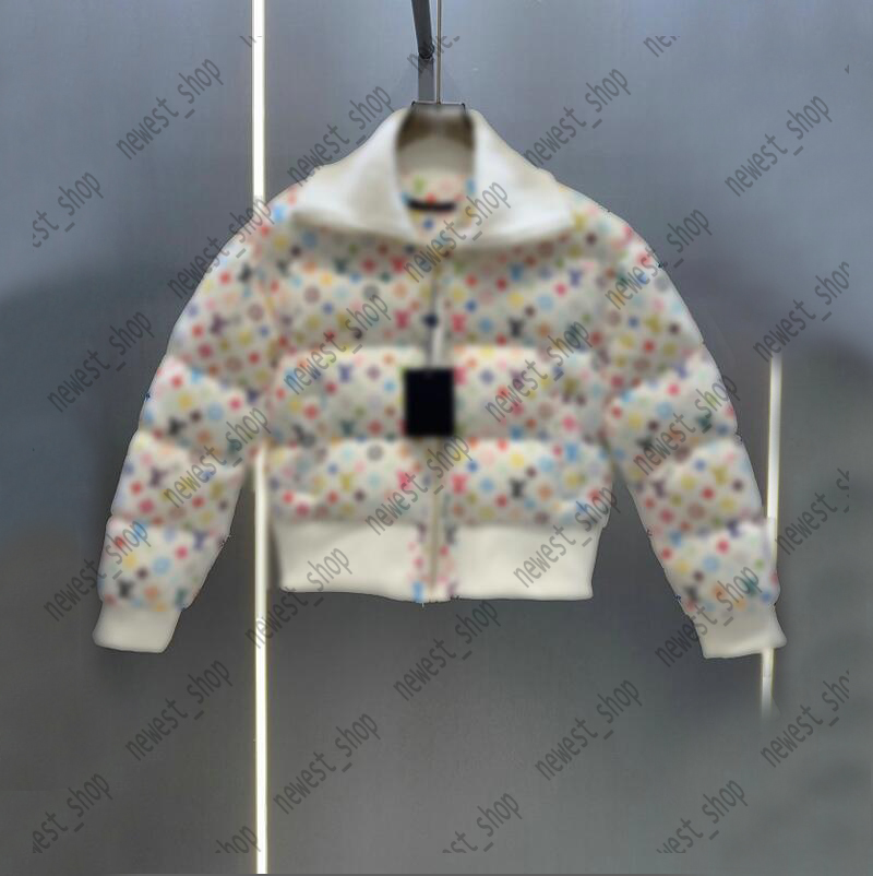 Winter womens warm jackets designers clothes women color letter jacquard print short cotton jacket lady coat Men Women Outwear warms Clothing