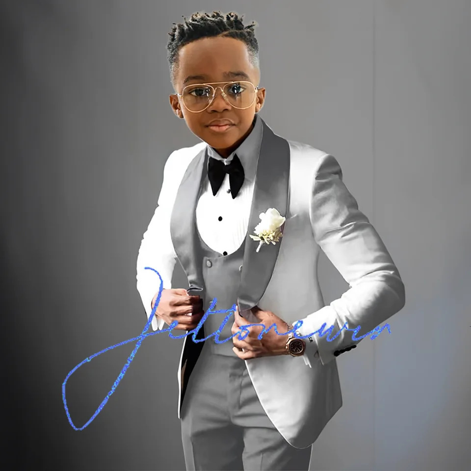 Suit for Boys Wedding Tuxedo Kids Formal Jacket Pants Vest 3 Piece Set Custom Outfit Classic Clothes 216 years 251017