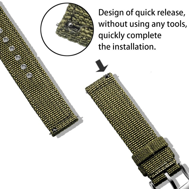 Hemsut High Quality Nylon Watch Bands Quick Release Movement Wrist Straps Military Breathable Waterproof 1824mm 251016