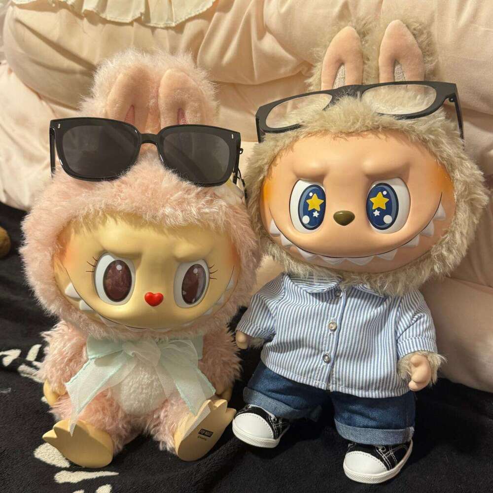 38Cm Big Labubu Vans Jump For Joy Vinyl Plush Doll Series Cute Fall In Wild Chess Adventure King