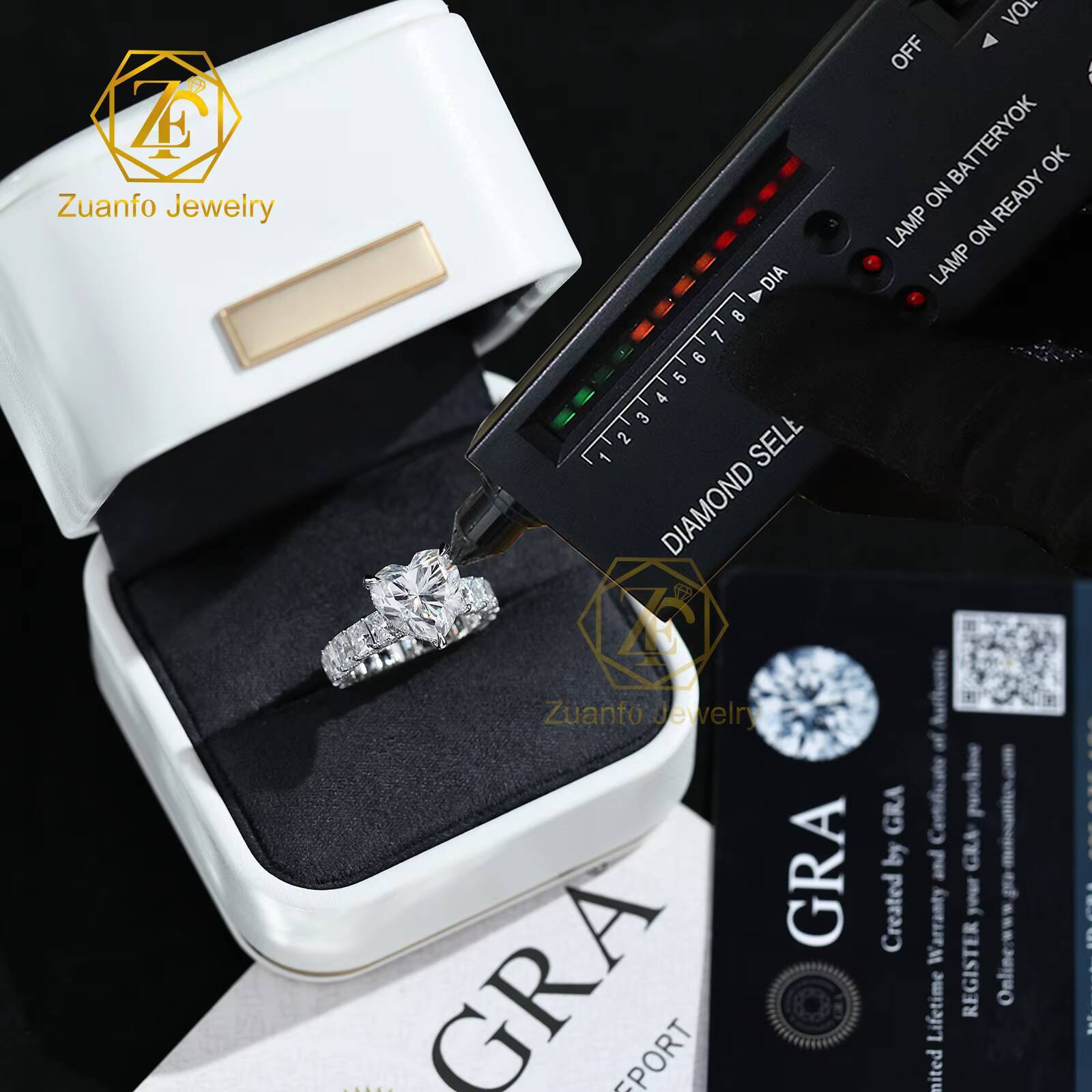 10k 14k 18k Gold Ring 1CT5CT Heart Shape Synthetic Moissanite Solitary Wedding Engagement Ring for Women GRA Certificate