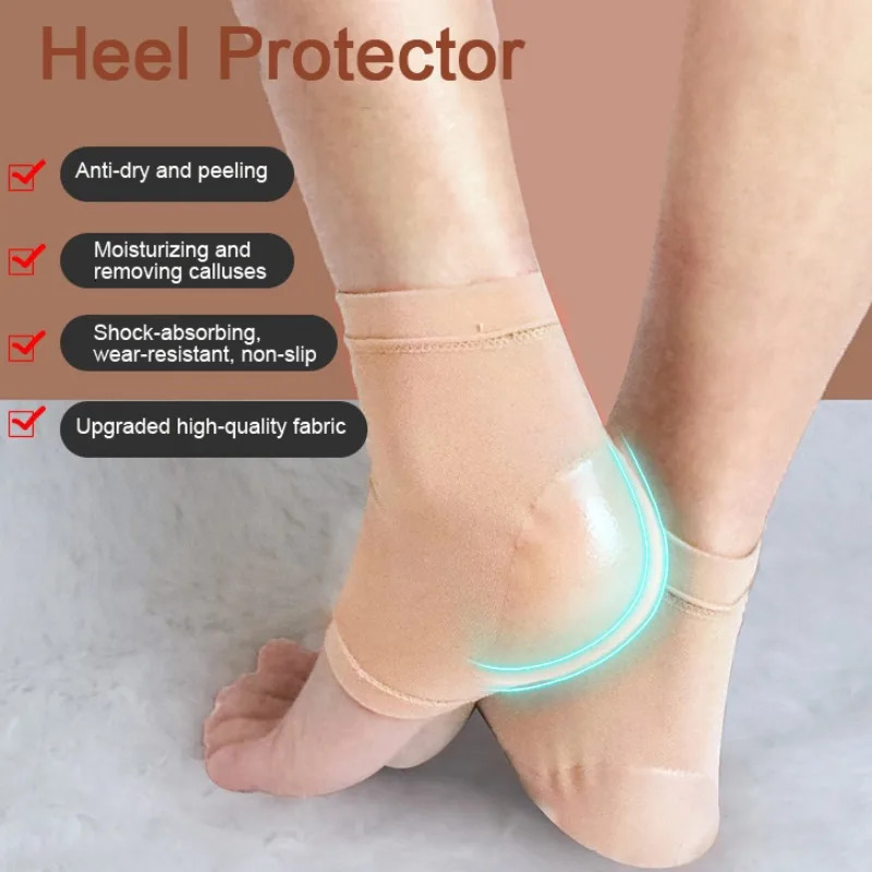 Crack Resistant Heel Pad Foot Sole Protection Cover Preventing Plantar Fasciitis Half Shoe Pad Achilles Tendon Heel Protector 251013