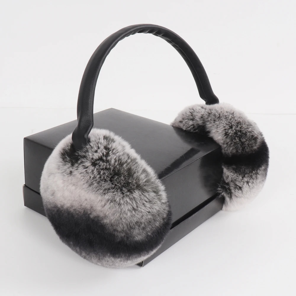 Style Women 100 Natural Rex Rabbit Fur Earmuffs Winter Fashion Girls Rex Rabbit Fur Earmuff Russian Plush Fur Earflap 251014