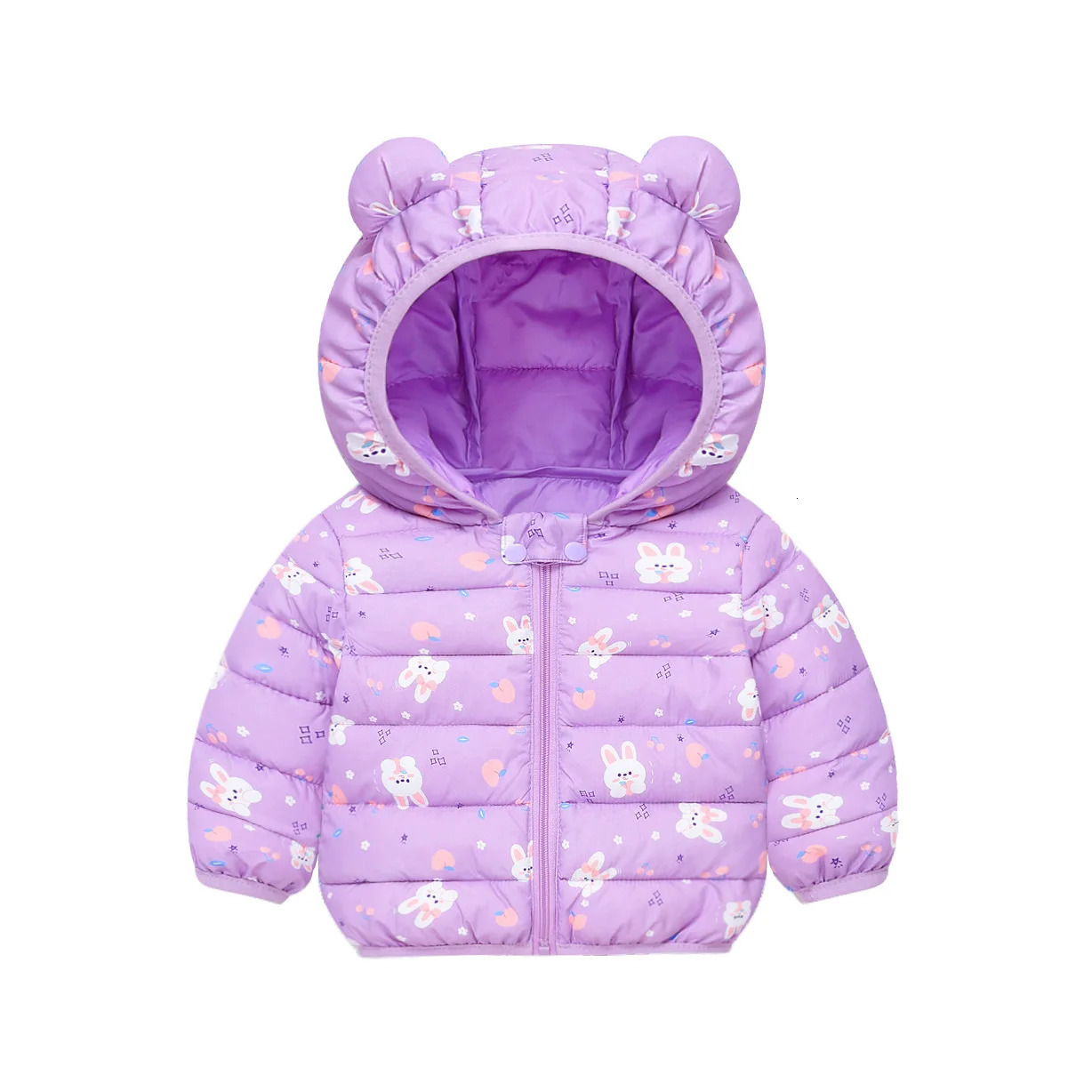 Children Down Cotton Jacket Baby Autumn Winter Light Thin Outerwear 13Years Baby Boys Girls Zipper Hooded Coat 251017