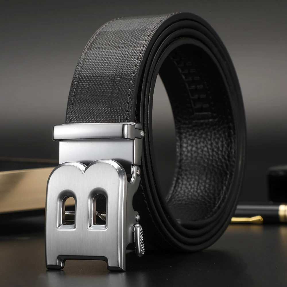 High Quality Wide 34cm Men Belt Genuine Leather Canvas Luxury Strap Male Belts For men jeans New Fashion Classice Buckle belt W251018