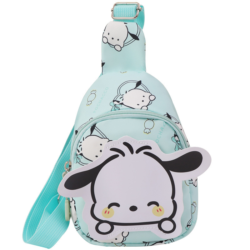 New designer children's spring outdoor travel coin wallet, men's and women's chest bags, cartoon cute princess lightweight accessories 