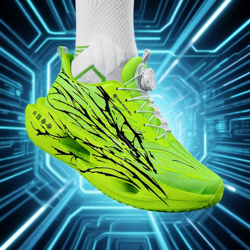 Heartbeat 7th Generation Kids' Rotating Buckle Running Shoes with Anti-Slip Shock Absorption for Students