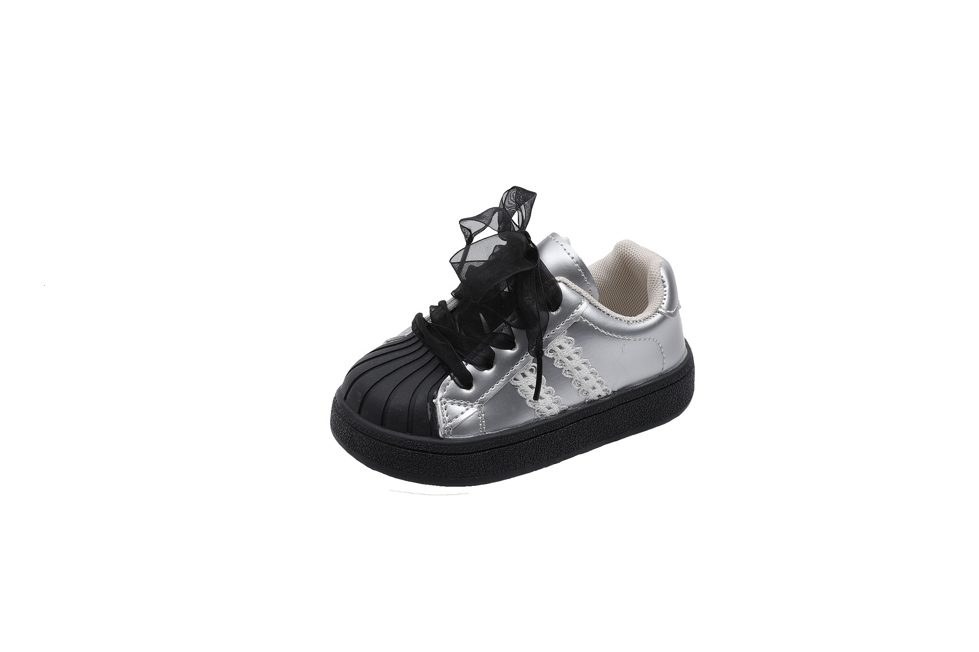 New Korean style children's shoes for boys and girls, simple casual sports shoes, shell shoes, solid color sports shoes, designer shoes
