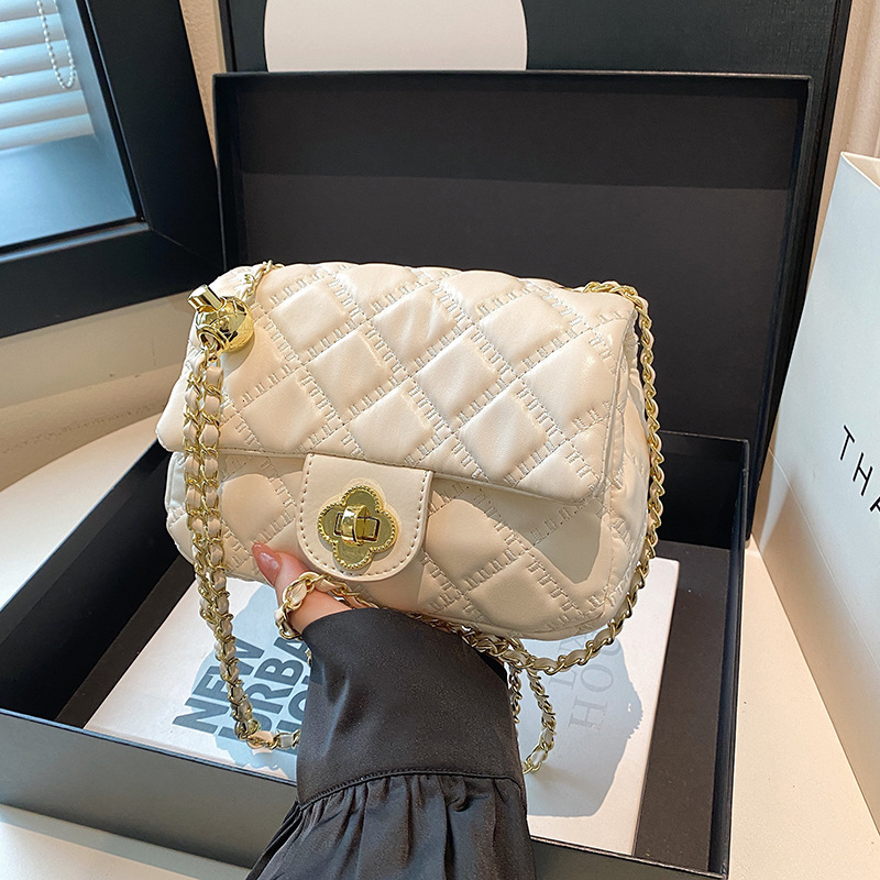 Luxury Brand Designer Bag Light Luxury Style Quilted Chain Small Bag For Women 2024 New High-End Single Shoulder Underarm Bag Crossbody Small Square B