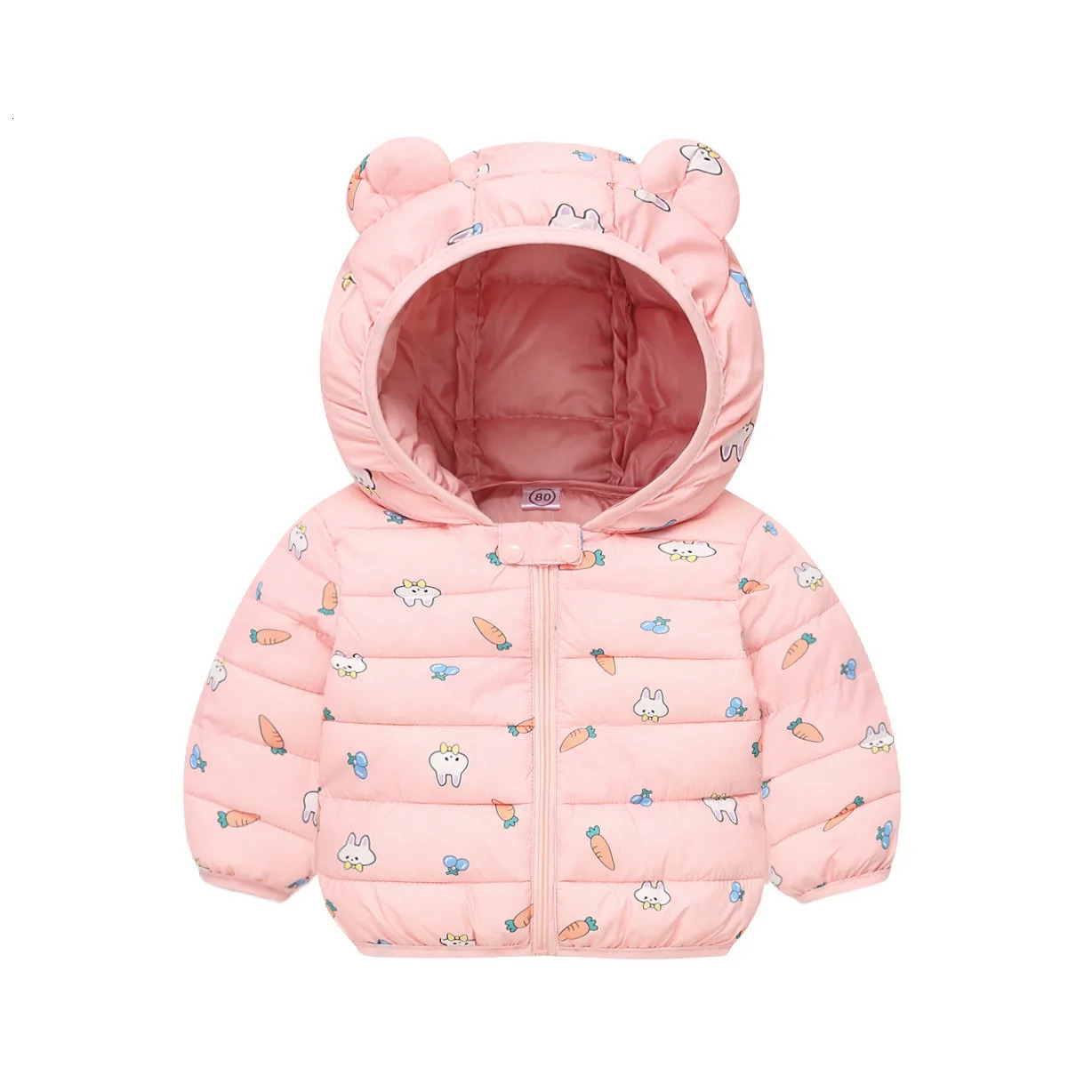 Children Down Cotton Jacket Baby Autumn Winter Light Thin Outerwear 13Years Baby Boys Girls Zipper Hooded Coat 251017