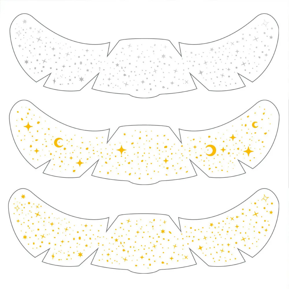 6pcs Freckle Tattoo Stickers Gold Silver Metallic Temporary Tattoo Stickers For Women Glitter Face Decals for Music Festival 251015